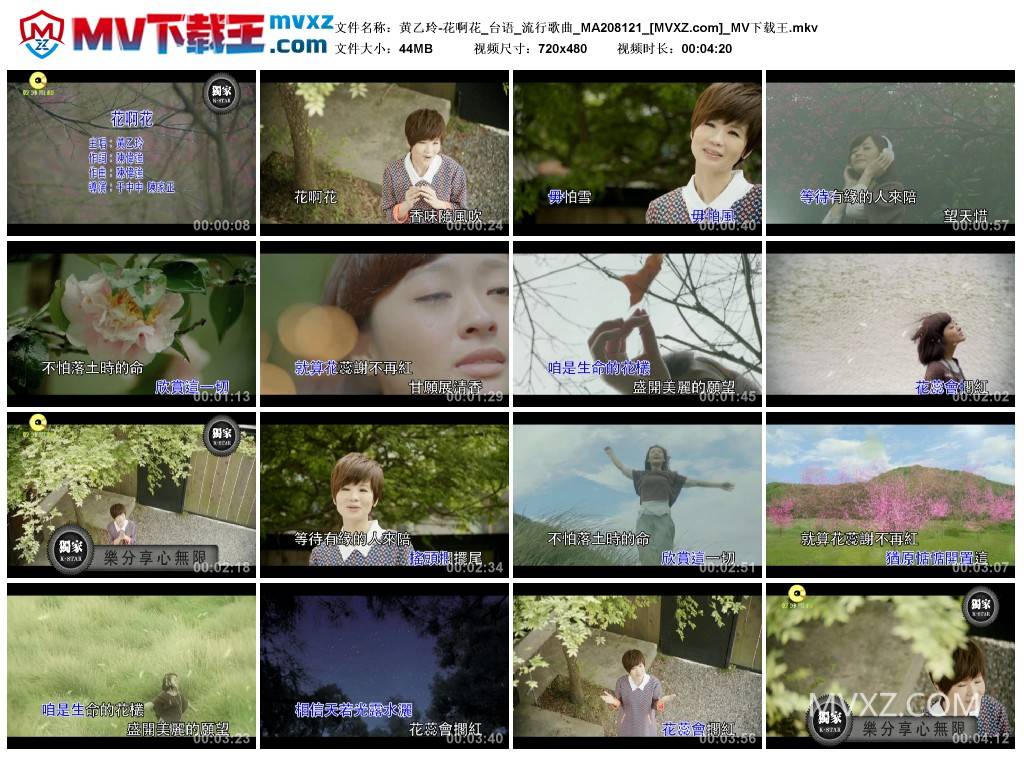 黄乙玲-花啊花_台语_流行歌曲_MA208121